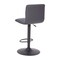 Emma and Oliver Coti Modern Channel Tufted Upholstered Height Adjustable Mid-Back Stool and Pedestal Base with Footrest